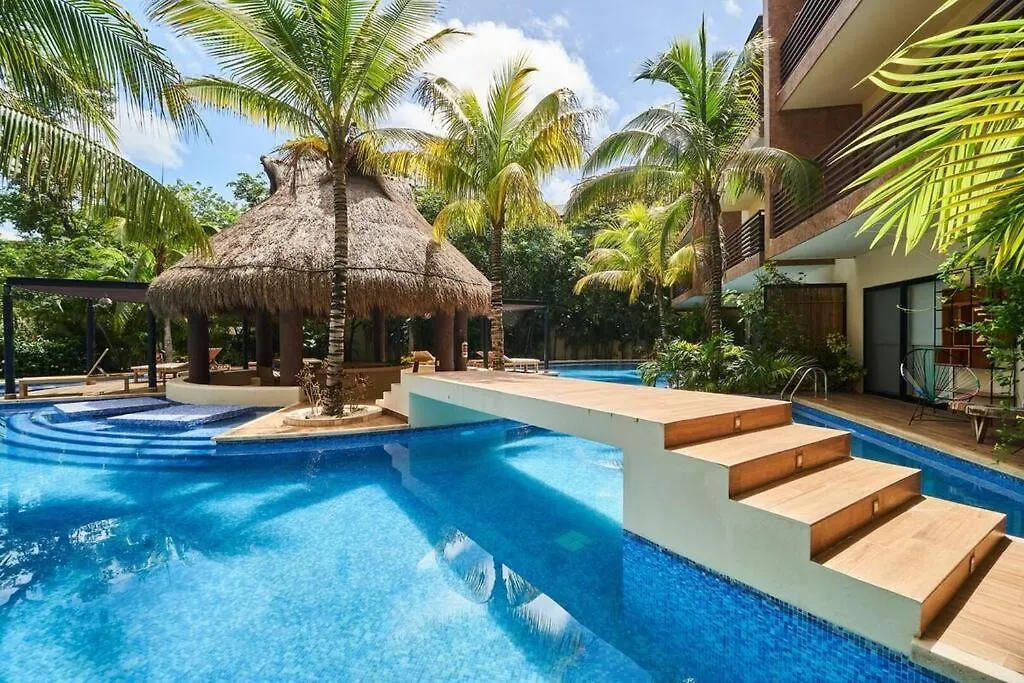 Zen Oasis Swim Up Condo Pool W Tiki Hut Bar + Gym Tulum Meksyk